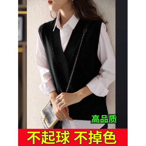 大碼胖mm毛衣針織馬甲女新款2025新款寬松V領馬夾坎肩背心上衣秋 大碼胖mm毛衣針織馬甲女新款2025新款寬松V領馬夾坎肩背心上衣秋