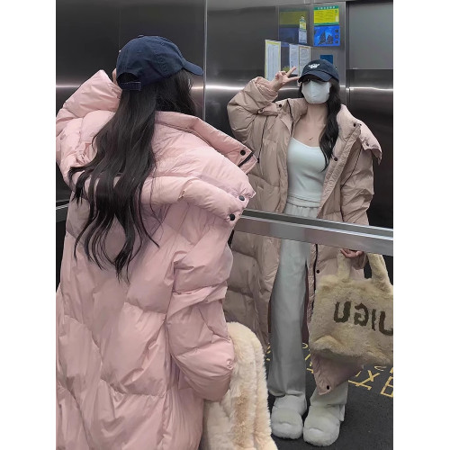 2025新款羽絨棉服女冬季長款過膝加厚韓系棉襖連帽超好看小衆棉衣