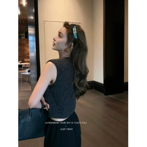 高級感小香風顯瘦馬甲短款外穿無袖上衣法式復古新中式背心女夏季 高級感小香風顯瘦馬甲短款外穿無袖上衣法式復古新中式背心女夏季