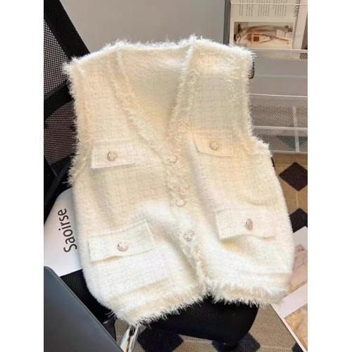 香風小馬甲女2025早春季新款背心韓版編織寬松馬夾外套工裝風上衣 香風小馬甲女2025早春季新款背心韓版編織寬松馬夾外套工裝風上衣