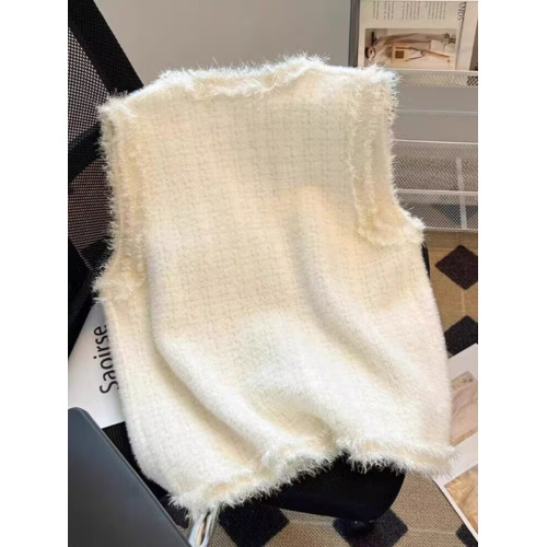 香風小馬甲女2025早春季新款背心韓版編織寬松馬夾外套工裝風上衣 香風小馬甲女2025早春季新款背心韓版編織寬松馬夾外套工裝風上衣