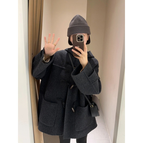 反季特價灰色短款呢子大衣女2025新款秋冬季毛呢外套高級感小個子 反季特價灰色短款呢子大衣女2025新款秋冬季毛呢外套高級感小個子