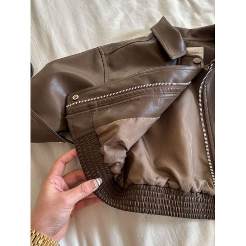 布呐呐兒2025童外套春秋季新品男女寶寶純色翻領皮夾克短款皮衣潮 布呐呐兒2025童外套春秋季新品男女寶寶純色翻領皮夾克短款皮衣潮