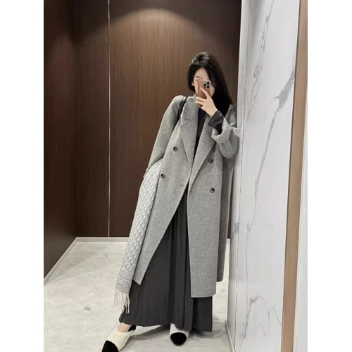 灰色呢子大衣女秋冬季2025新款韓版赫本風氣質毛呢外套中長款加厚 灰色呢子大衣女秋冬季2025新款韓版赫本風氣質毛呢外套中長款加厚