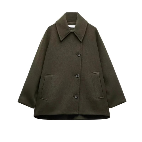 春季新品女裝歐美風氣質蝙蝠袖加厚毛呢短款寬松外套 8353724 春季新品女裝歐美風氣質蝙蝠袖加厚毛呢短款寬松外套 8353724