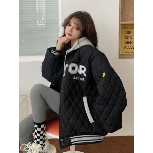 羽絨棉服少女生冬裝2025年新款初中高中學生棉襖短款棒球棉衣外套 羽絨棉服少女生冬裝2025年新款初中高中學生棉襖短款棒球棉衣外套