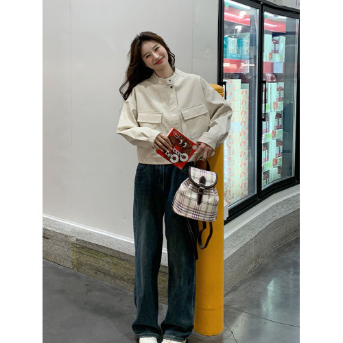 白色PU皮衣外套女短款2025秋新款韓系寬松小個子漂亮洋氣機車夾克 白色PU皮衣外套女短款2025秋新款韓系寬松小個子漂亮洋氣機車夾克