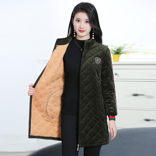 冬季加絨罩衣拉鍊外套女上衣工作服保暖棉襖時尚加厚長袖圍裙護衣 冬季加絨罩衣拉鍊外套女上衣工作服保暖棉襖時尚加厚長袖圍裙護衣