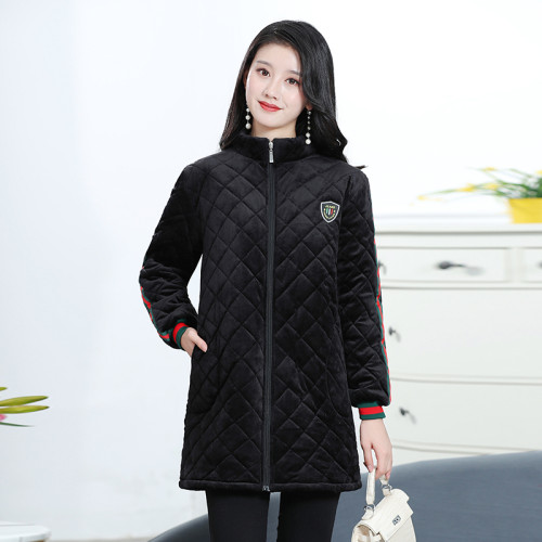 冬季加絨罩衣拉鍊外套女上衣工作服保暖棉襖時尚加厚長袖圍裙護衣 冬季加絨罩衣拉鍊外套女上衣工作服保暖棉襖時尚加厚長袖圍裙護衣