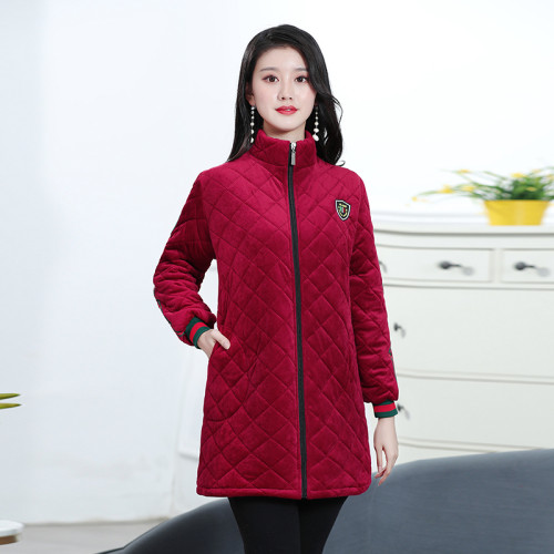 冬季加絨罩衣拉鍊外套女上衣工作服保暖棉襖時尚加厚長袖圍裙護衣 冬季加絨罩衣拉鍊外套女上衣工作服保暖棉襖時尚加厚長袖圍裙護衣