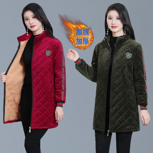 冬季加絨罩衣拉鍊外套女上衣工作服保暖棉襖時尚加厚長袖圍裙護衣 冬季加絨罩衣拉鍊外套女上衣工作服保暖棉襖時尚加厚長袖圍裙護衣