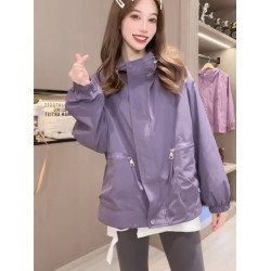 沖鋒衣外套女中長款夾棉上衣秋冬新2025寬松小個子高級感加厚外套