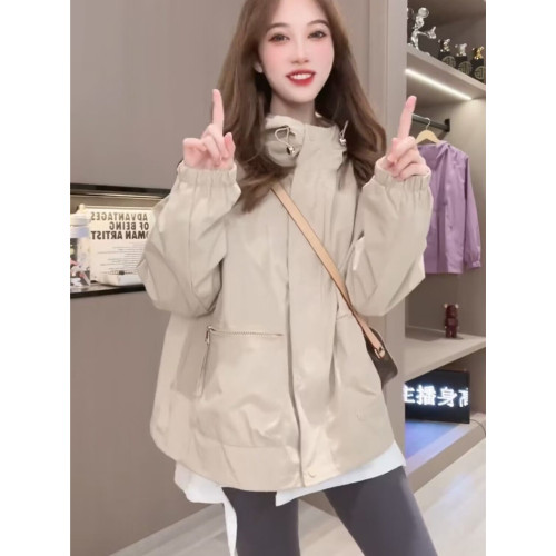 沖鋒衣外套女中長款夾棉上衣秋冬新2025寬松小個子高級感加厚外套 沖鋒衣外套女中長款夾棉上衣秋冬新2025寬松小個子高級感加厚外套