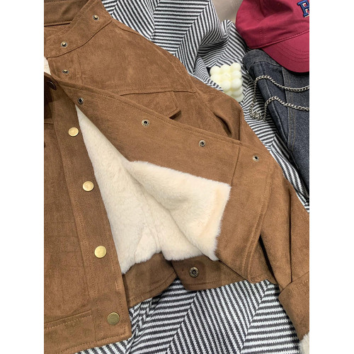 短款加絨加厚外套女秋冬新款2025爆款韓版休閒流行小個子夾克上衣 短款加絨加厚外套女秋冬新款2025爆款韓版休閒流行小個子夾克上衣