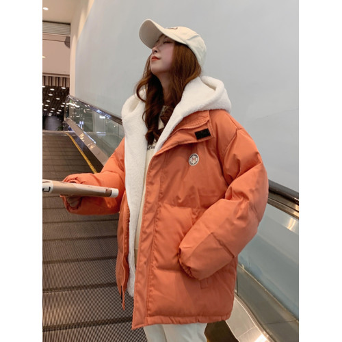 oversize羊羔絨短款羽絨棉衣棉服女2025年新款潮秋冬季外套厚棉襖 oversize羊羔絨短款羽絨棉衣棉服女2025年新款潮秋冬季外套厚棉襖