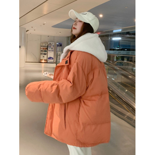 oversize羊羔絨短款羽絨棉衣棉服女2025年新款潮秋冬季外套厚棉襖 oversize羊羔絨短款羽絨棉衣棉服女2025年新款潮秋冬季外套厚棉襖