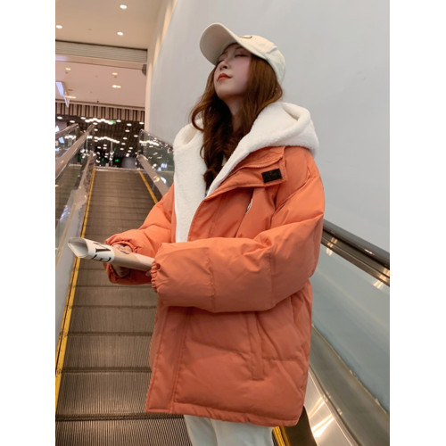 oversize羊羔絨短款羽絨棉衣棉服女2025年新款潮秋冬季外套厚棉襖 oversize羊羔絨短款羽絨棉衣棉服女2025年新款潮秋冬季外套厚棉襖