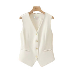 西裝馬甲背心女夏季外搭百搭新款2024年春秋無袖坎肩馬夾修身顯瘦