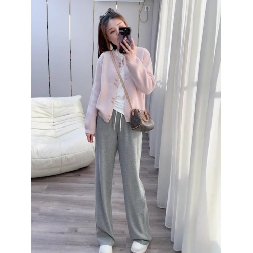 溫柔風粉色毛衣女秋冬季設計感小衆長袖寬松外穿軟糯短款針織上衣 溫柔風粉色毛衣女秋冬季設計感小衆長袖寬松外穿軟糯短款針織上衣