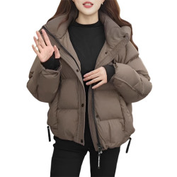 短款棉服外套女2025新款爆款冬小個子連帽棉衣百搭加厚保暖麵包服