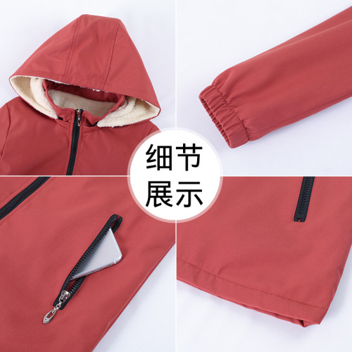 啄木鳥加絨加厚中長款外套女2024年新款秋冬休閒保暖大碼風衣上衣 啄木鳥加絨加厚中長款外套女2024年新款秋冬休閒保暖大碼風衣上衣