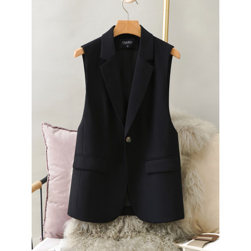 查琳PohoIki 時尚流行西裝馬甲女春秋外搭潮顯瘦英倫風設計感小衆 查琳PohoIki 時尚流行西裝馬甲女春秋外搭潮顯瘦英倫風設計感小衆