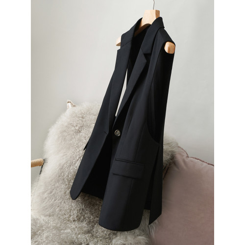 查琳PohoIki 時尚流行西裝馬甲女春秋外搭潮顯瘦英倫風設計感小衆 查琳PohoIki 時尚流行西裝馬甲女春秋外搭潮顯瘦英倫風設計感小衆