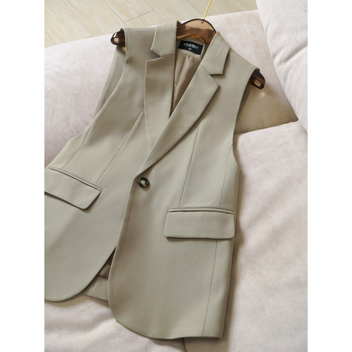 查琳PohoIki 時尚流行西裝馬甲女春秋外搭潮顯瘦英倫風設計感小衆 查琳PohoIki 時尚流行西裝馬甲女春秋外搭潮顯瘦英倫風設計感小衆