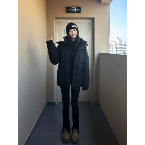 中戯同款黑色棉服女冬季加厚短款韓系棉襖2025新款純色爆款厚外套 中戯同款黑色棉服女冬季加厚短款韓系棉襖2025新款純色爆款厚外套
