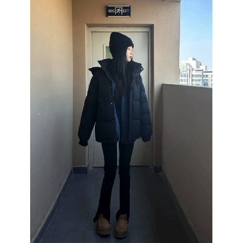 中戯同款黑色棉服女冬季加厚短款韓系棉襖2025新款純色爆款厚外套 中戯同款黑色棉服女冬季加厚短款韓系棉襖2025新款純色爆款厚外套