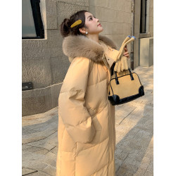 香榭頌外套中長款羽絨棉服女2025新款超好看棉襖韓系寬松加厚棉衣