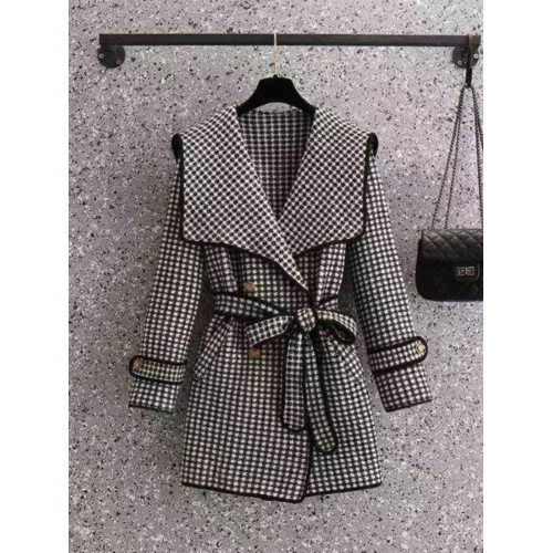 2025新款秋冬赫本風黑色海軍領毛呢外套小個子收腰顯瘦大衣女 2025新款秋冬赫本風黑色海軍領毛呢外套小個子收腰顯瘦大衣女