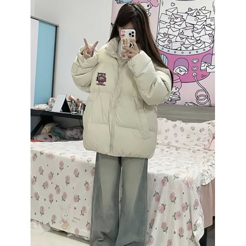 黑色羽絨棉服女大童冬季2025新款初中高中學生加厚麵包服外套棉襖 黑色羽絨棉服女大童冬季2025新款初中高中學生加厚麵包服外套棉襖