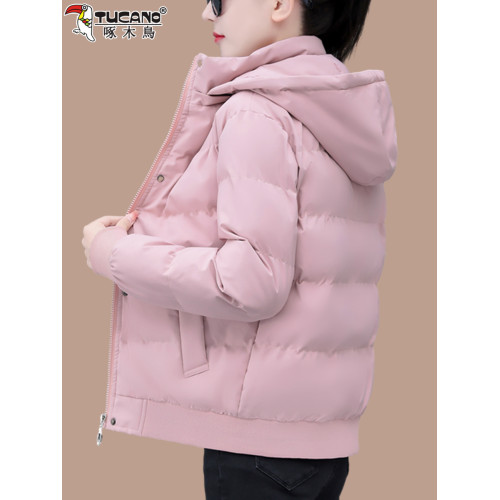 啄木鳥羽絨棉服女士小棉襖2025冬季新款時尚寬松加厚保暖棉衣外套 啄木鳥羽絨棉服女士小棉襖2025冬季新款時尚寬松加厚保暖棉衣外套
