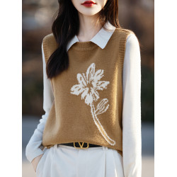 純羊毛馬甲女2025新款今年流行爆款春秋曡穿外搭馬夾背心外穿坎肩