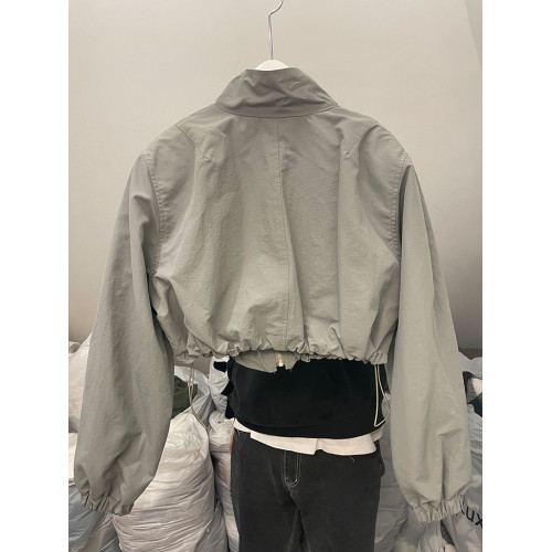 小衆設計感立領防曬衣女夏季薄款抽繩拉鍊開衫長袖短款運動外套潮 小衆設計感立領防曬衣女夏季薄款抽繩拉鍊開衫長袖短款運動外套潮