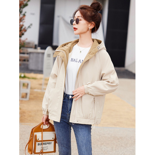 加絨外套女短款2025新款冬季連帽小個子棉衣寬松百搭加厚派克棉服