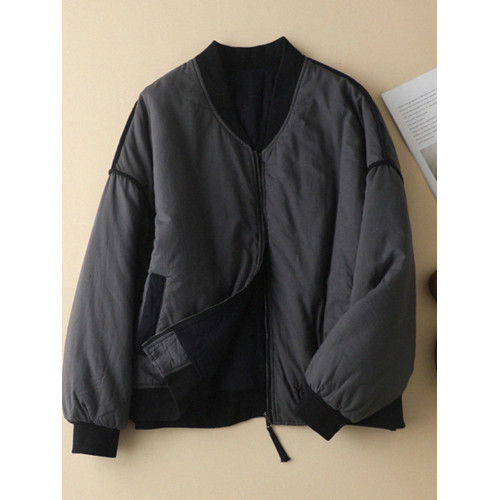 2022女新款秋冬季寬松棒球服休閒棉衣夾棉薄棉外套 2022女新款秋冬季寬松棒球服休閒棉衣夾棉薄棉外套