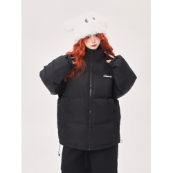 粉色高級感加厚麵包服小個子學院風韓系棉服女冬季保暖oversize潮