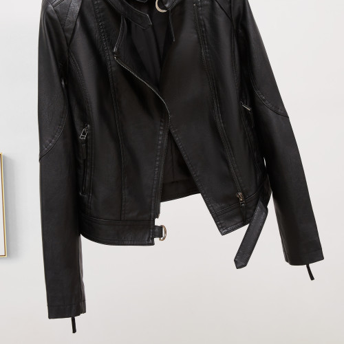 小皮衣女外套2025年新款修身機車短款春秋小個子秋季黑色pu皮夾克 小皮衣女外套2025年新款修身機車短款春秋小個子秋季黑色pu皮夾克