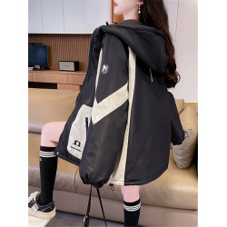 沖鋒衣外套女冬季加絨加厚2024新款韓版情侶裝寬松設計感工裝棉服