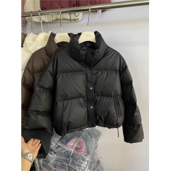 韓系短款立領羽絨棉服女士秋冬新款高級感氣質休閒小個子保暖棉襖