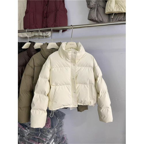 韓系短款立領羽絨棉服女士秋冬新款高級感氣質休閒小個子保暖棉襖 韓系短款立領羽絨棉服女士秋冬新款高級感氣質休閒小個子保暖棉襖