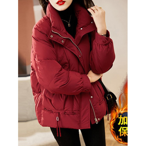 今年流行爆款紅色羽絨棉服女款2025新款冬季加厚設計感棉衣外套女 今年流行爆款紅色羽絨棉服女款2025新款冬季加厚設計感棉衣外套女