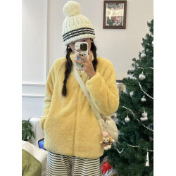 試衣間秋冬女裝搖粒絨保暖茄克長袖拉鍊立領外套女439138/428330