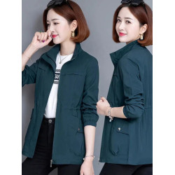 女士短外套媽媽裝2025年薄款春秋季時尚百搭大碼夾克衫新款上衣潮