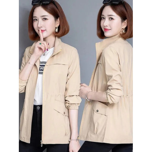 女士短外套媽媽裝2025年薄款春秋季時尚百搭大碼夾克衫新款上衣潮 女士短外套媽媽裝2025年薄款春秋季時尚百搭大碼夾克衫新款上衣潮