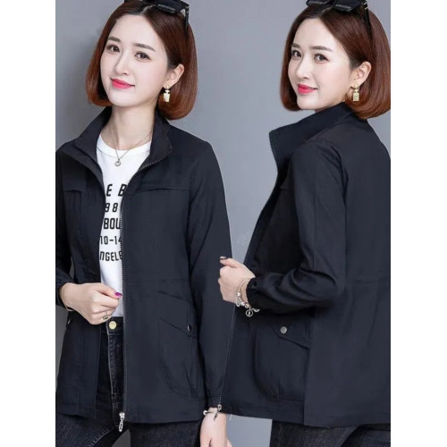 女士短外套媽媽裝2025年薄款春秋季時尚百搭大碼夾克衫新款上衣潮 女士短外套媽媽裝2025年薄款春秋季時尚百搭大碼夾克衫新款上衣潮