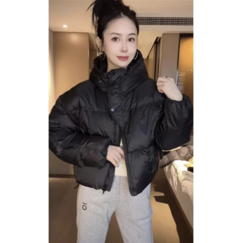 高級感連帽粉色羽絨棉服女冬季加厚保暖麵包服小個子短款棉衣外套 高級感連帽粉色羽絨棉服女冬季加厚保暖麵包服小個子短款棉衣外套