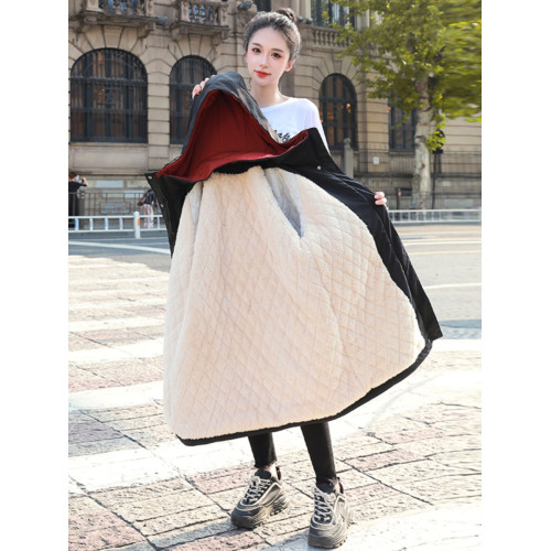 胖MM大碼羊羔毛棉衣服春秋季加絨加厚派克服女200斤洋氣風衣外套 胖MM大碼羊羔毛棉衣服春秋季加絨加厚派克服女200斤洋氣風衣外套